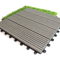 Garden Swimming Pool Decoration Wood Plastic Composite DIY Tiles 300*300mm WPC Interlocking Decking Tiles